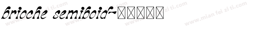 brioche semiboid字体转换